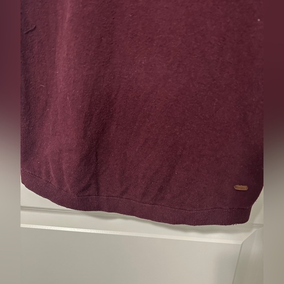 RootsPullover Crew Long Sweater Purple Burgundy Size XS Womens Cabin Relaxed - Picture 3 of 7